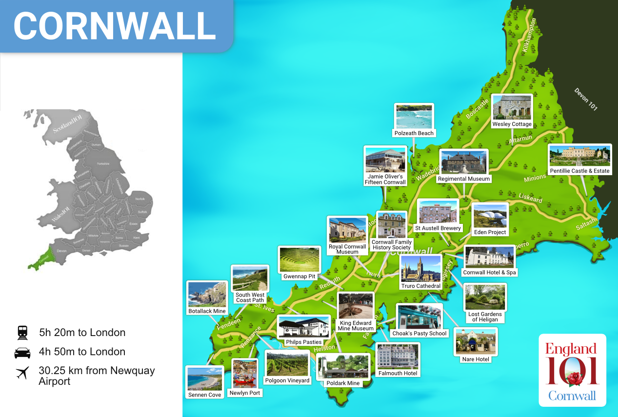 Cornwall Map 